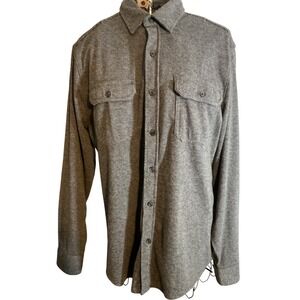 Kenneth Cole New York Mens Slim‎ Fit Grey Twill Button Down Shirt Size M
